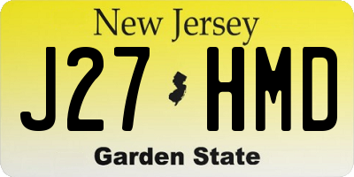 NJ license plate J27HMD