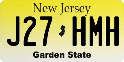 NJ license plate J27HMH