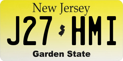 NJ license plate J27HMI