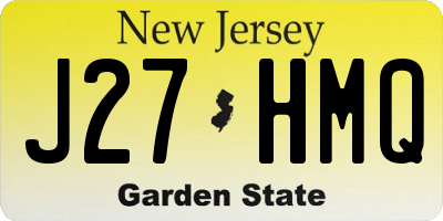 NJ license plate J27HMQ