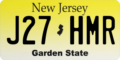 NJ license plate J27HMR