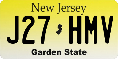 NJ license plate J27HMV