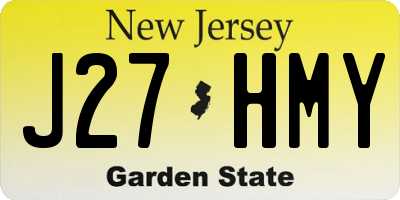 NJ license plate J27HMY