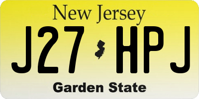 NJ license plate J27HPJ