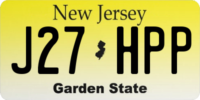 NJ license plate J27HPP