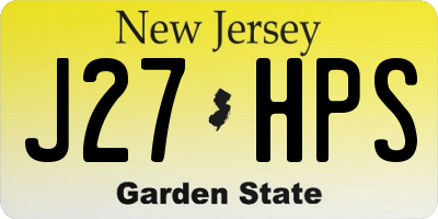 NJ license plate J27HPS
