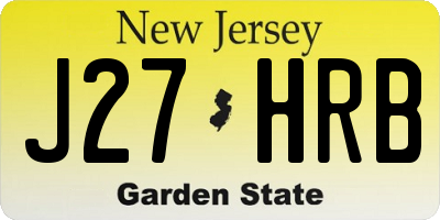 NJ license plate J27HRB