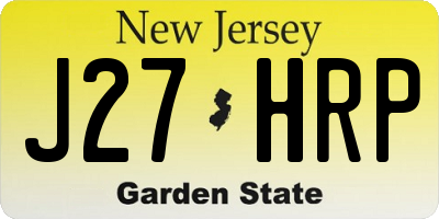NJ license plate J27HRP