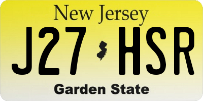 NJ license plate J27HSR