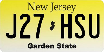 NJ license plate J27HSU