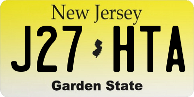 NJ license plate J27HTA