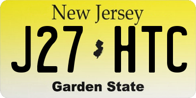 NJ license plate J27HTC