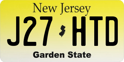 NJ license plate J27HTD