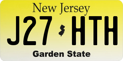 NJ license plate J27HTH