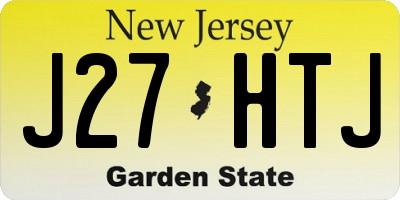 NJ license plate J27HTJ