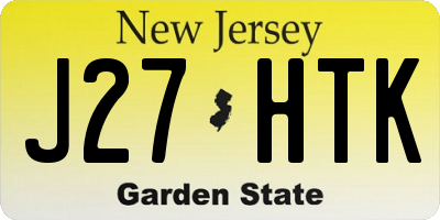 NJ license plate J27HTK