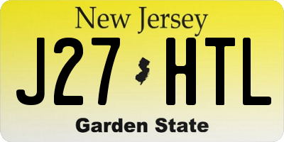 NJ license plate J27HTL