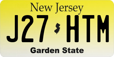 NJ license plate J27HTM