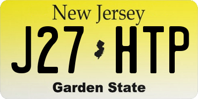 NJ license plate J27HTP