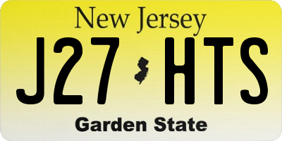 NJ license plate J27HTS