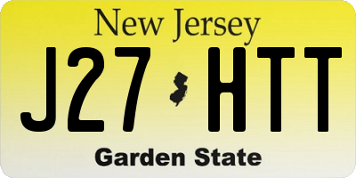 NJ license plate J27HTT