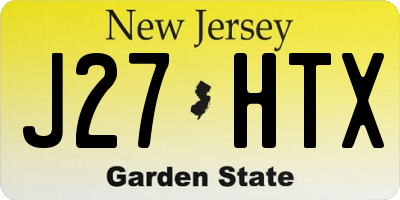 NJ license plate J27HTX