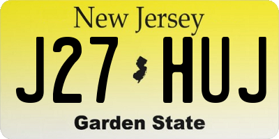NJ license plate J27HUJ