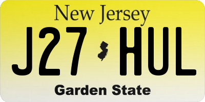 NJ license plate J27HUL