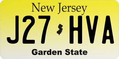 NJ license plate J27HVA