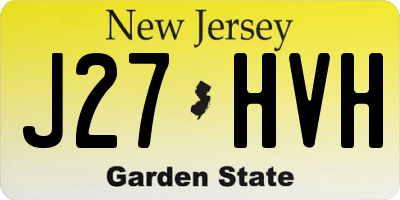 NJ license plate J27HVH