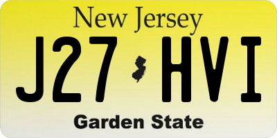 NJ license plate J27HVI