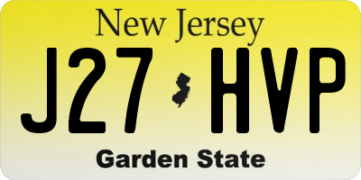 NJ license plate J27HVP