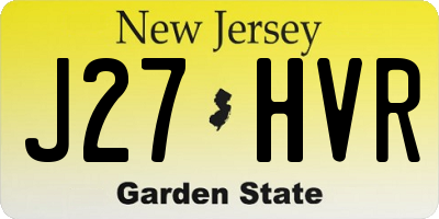 NJ license plate J27HVR