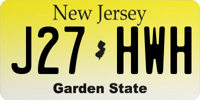 NJ license plate J27HWH