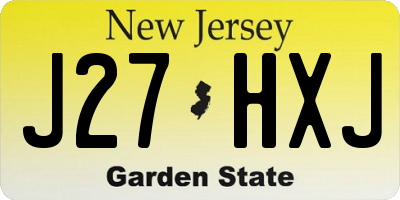 NJ license plate J27HXJ