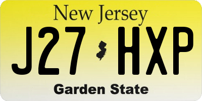 NJ license plate J27HXP