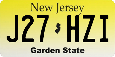 NJ license plate J27HZI