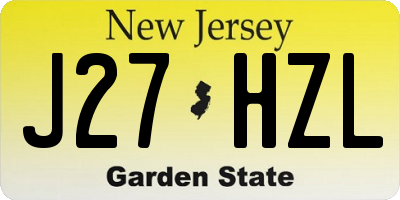 NJ license plate J27HZL