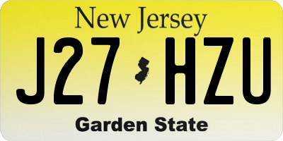 NJ license plate J27HZU