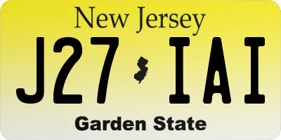 NJ license plate J27IAI