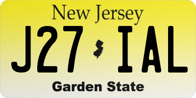NJ license plate J27IAL