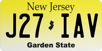 NJ license plate J27IAV