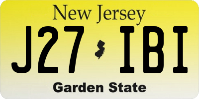 NJ license plate J27IBI