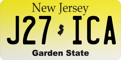 NJ license plate J27ICA