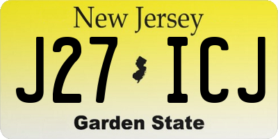 NJ license plate J27ICJ