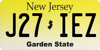 NJ license plate J27IEZ