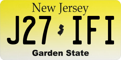 NJ license plate J27IFI