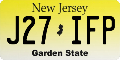 NJ license plate J27IFP