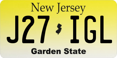 NJ license plate J27IGL