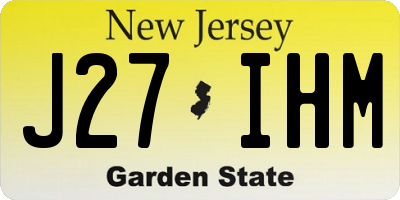 NJ license plate J27IHM
